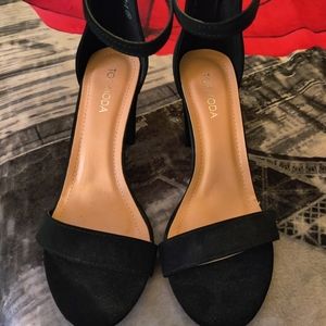 Top Moda Black Sandal Heels